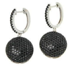 Hot Sale 🌟 Colleen Lopez Collection Colleen Lopez Sterling Silver Black Spinel Drop Earrings ⭐