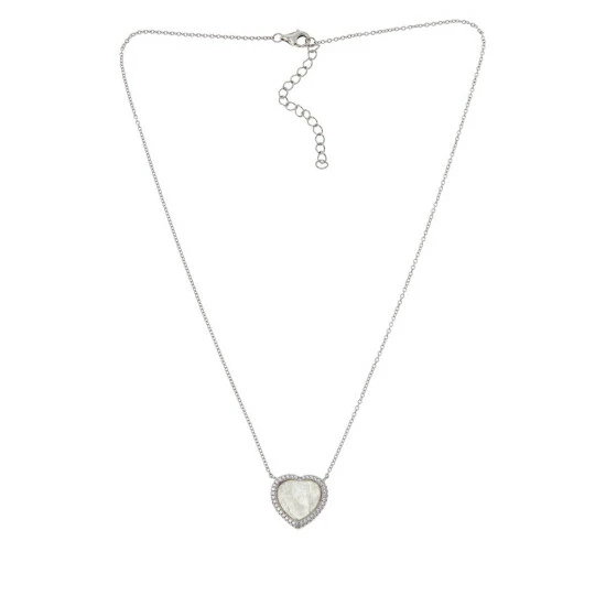 Best Sale π― Colleen Lopez Collection Colleen Lopez Sterling Silver Heart Gemstone And White Zircon Necklace π - Image 2