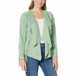 Promo ๐ฏ Colleen Lopez Collection Colleen Lopez Faux Suede Fringe Jacket ๐