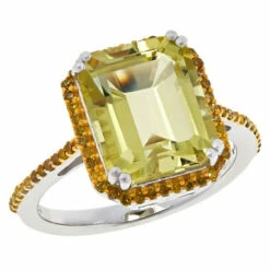 Cheap 💯 Colleen Lopez Collection Colleen Lopez Sterling Silver Octagonal-Cut Gemstone And Diamond Ring ❤️