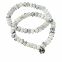 Best reviews of ✨ Colleen Lopez Collection Colleen Lopez Set Of 2 Beaded Gemstone Stretch Bracelets With Charm 🧨