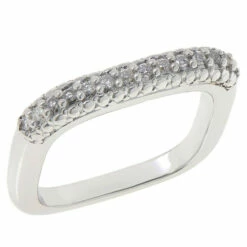 Cheapest 🌟 Colleen Lopez Collection Colleen Lopez 0.17ctw Diamond Square Band Ring 🛒