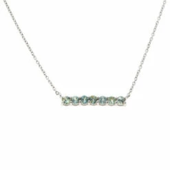 Flash Sale 😍 Colleen Lopez Collection Colleen Lopez Sterling Silver Montana Sapphire Bar Necklace ❤️