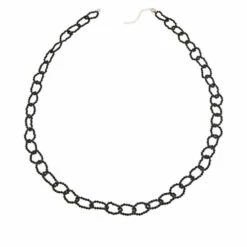 Cheap ⌛ Colleen Lopez Collection Colleen Lopez Black Spinel Link Necklace With Magnetic Clasp ⌛
