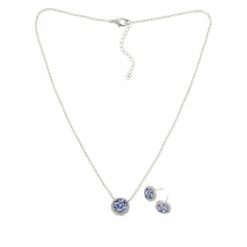 Flash Sale 🔔 Colleen Lopez Collection Colleen Lopez Tanzanite And White Zircon Necklace And Earring Set 🎁