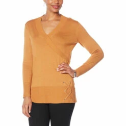 Best deal 🧨 Colleen Lopez Collection "As Is" Colleen Lopez Criss-Cross Sweater 🔥