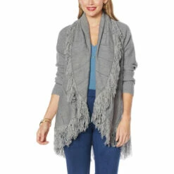 Best Sale ✨ Colleen Lopez Collection "As Is" Colleen Lopez Fringe Sweater Cardigan 🧨