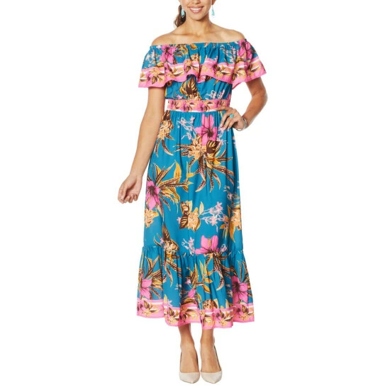 Best reviews of ๐ Colleen Lopez Collection "As Is" Colleen Lopez Off-the-Shoulder Flounce ๐ Dress โ