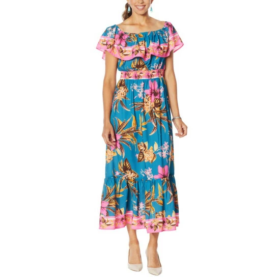 Best reviews of ๐ Colleen Lopez Collection "As Is" Colleen Lopez Off-the-Shoulder Flounce ๐ Dress โ - Image 5