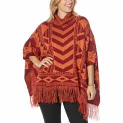 Discount 🎉 Colleen Lopez Collection "As Is" Colleen Lopez Turtleneck Poncho Sweater 🧨