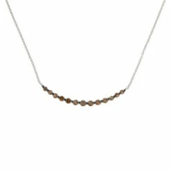 Best deal 😉 Colleen Lopez Collection Colleen Lopez 1ctw Colored Diamond Smile Sterling Silver Necklace Blue Diamond 🧨