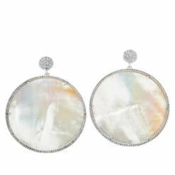 Best Pirce 🛒 Colleen Lopez Collection Colleen Lopez 👩 Mother-of-Pearl And White Zircon Drop Earrings 🌟
