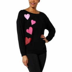 Best Pirce 🔔 Colleen Lopez Collection Colleen Lopez Galentine's Day French Terry Sweatshirt Black 🌟