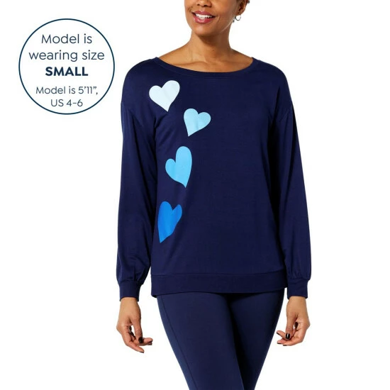 Best Pirce ๐ Colleen Lopez Collection Colleen Lopez Galentine's Day French Terry Sweatshirt Black ๐ - Image 2