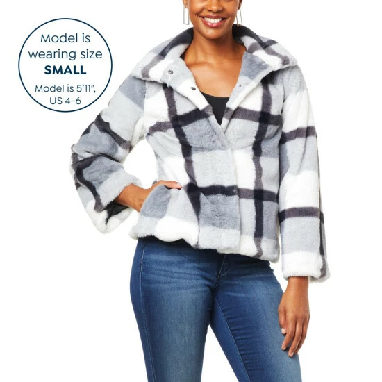 Outlet ❤️ Colleen Lopez Collection Colleen Lopez Bell-Sleeve Faux Fur Jacket With Pockets Berry 🎁 - Image 5