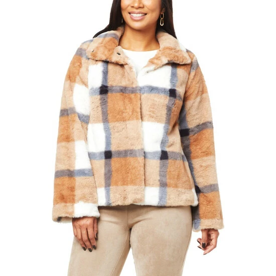 Outlet ❤️ Colleen Lopez Collection Colleen Lopez Bell-Sleeve Faux Fur Jacket With Pockets Berry 🎁 - Image 8