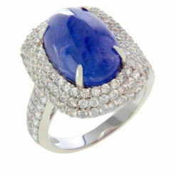 Best Sale 🤩 Colleen Lopez Collection Colleen Lopez Tanzanite And White Zircon Triple Halo Ring ✔️