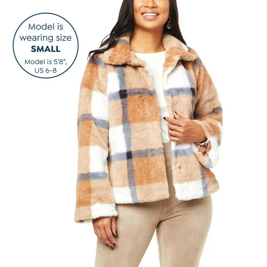 Outlet ❤️ Colleen Lopez Collection Colleen Lopez Bell-Sleeve Faux Fur Jacket With Pockets Berry 🎁 - Image 9