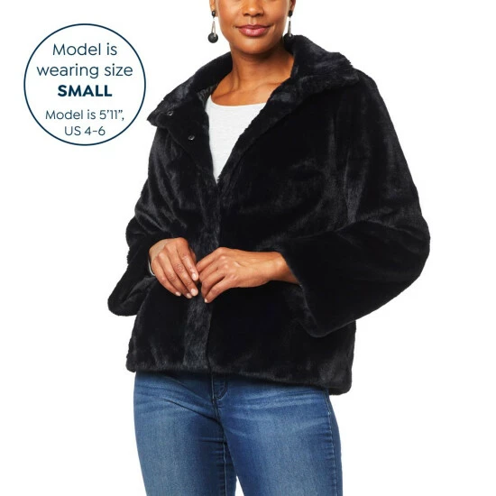 Outlet ❤️ Colleen Lopez Collection Colleen Lopez Bell-Sleeve Faux Fur Jacket With Pockets Berry 🎁 - Image 10