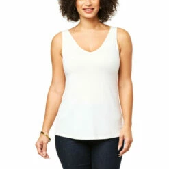 Promo 🥰 Colleen Lopez Collection Colleen Lopez 2-Way Tank With Reversible Neckline Black 😉