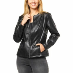 Flash Sale ๐คฉ Colleen Lopez Collection Colleen Lopez Luxe Faux-Leather Peplum Jacket Black ๐