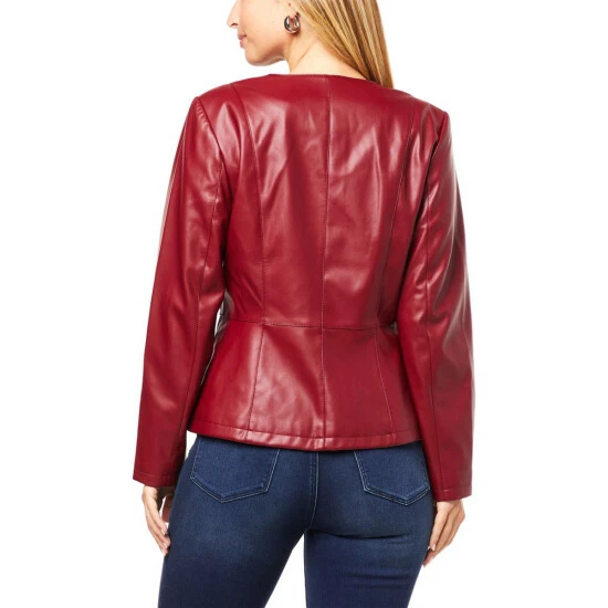 Flash Sale π€© Colleen Lopez Collection Colleen Lopez Luxe Faux-Leather Peplum Jacket Black π - Image 2