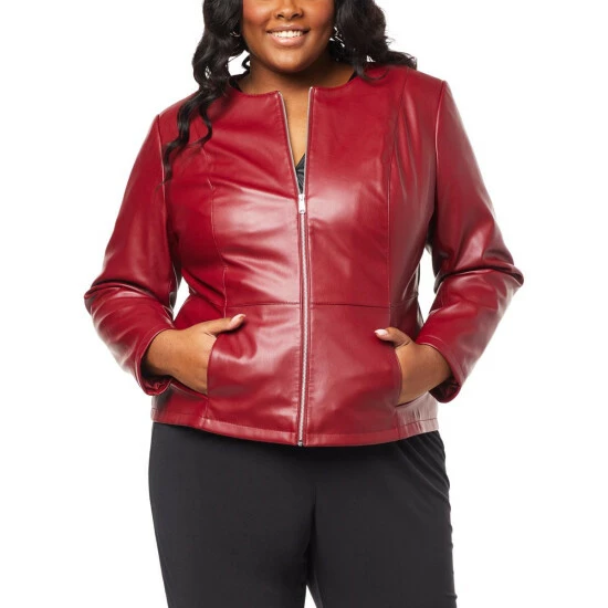 Flash Sale π€© Colleen Lopez Collection Colleen Lopez Luxe Faux-Leather Peplum Jacket Black π - Image 3