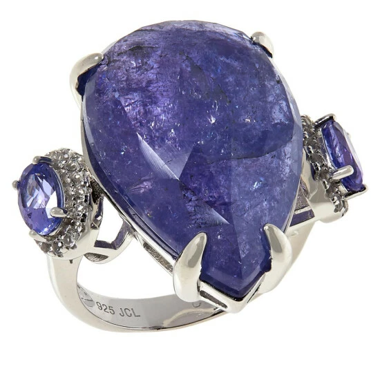 Hot Sale ๐ฅ Colleen Lopez Collection Colleen Lopez Sterling Silver Tanzanite And White Topaz Ring โญ