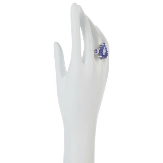 Hot Sale ๐ฅ Colleen Lopez Collection Colleen Lopez Sterling Silver Tanzanite And White Topaz Ring โญ - Image 2