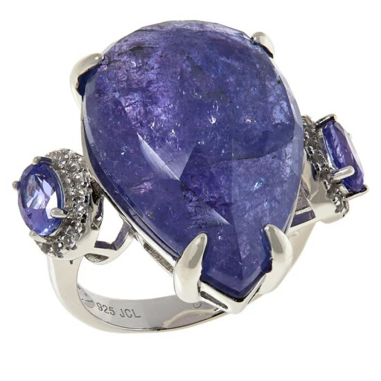Hot Sale ๐ฅ Colleen Lopez Collection Colleen Lopez Sterling Silver Tanzanite And White Topaz Ring โญ - Image 3