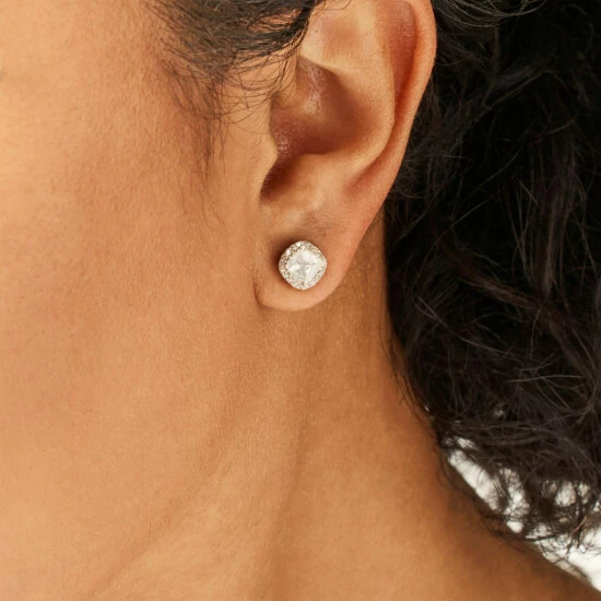 Promo 𧨠Colleen Lopez Collection Colleen Lopez Polki Diamond Sterling Silver Stud Earrings 𧨠- Image 2