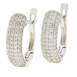 Top 10 ๐ Colleen Lopez Collection Colleen Lopez .59ctw Diamond Sterling Silver Leverback Hoop Earrings ๐