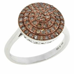 Cheap 💯 Colleen Lopez Collection Colleen Lopez 1/2ctw Pavé Diamond Sterling Silver Round Ring Black Diamond ✨