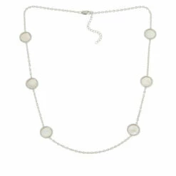 Buy 🔥 Colleen Lopez Collection Colleen Lopez Opaque Gemstone Station Sterling Silver Necklace Multigemstone 😉