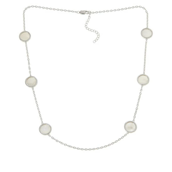 Buy 🔥 Colleen Lopez Collection Colleen Lopez Opaque Gemstone Station Sterling Silver Necklace Multigemstone 😉