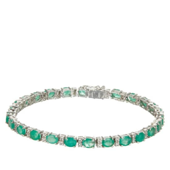 Best Sale ๐ Colleen Lopez Collection Colleen Lopez Precious Gem And White Zircon Tennis Bracelet Emerald ๐ - Image 3