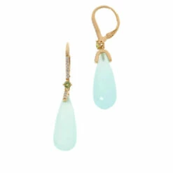 Budget 😍 Colleen Lopez Collection Colleen Lopez Chalcedony And Gemstone Briolette Drop Earrings Green Chalcedony 👍