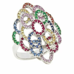 Coupon 👍 Colleen Lopez Collection Colleen Lopez Multi-Sapphire, Tsavorite And Ruby Sterling Silver Ring 🤩