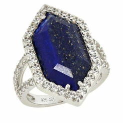 Best deal 🧨 Colleen Lopez Collection Colleen Lopez Hexagon Gemstone And White Zircon Ring Tigers Eye 💯