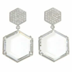 Cheapest 🥰 Colleen Lopez Collection Colleen Lopez Diamond And Quartz Sterling Silver Drop Earrings 🥰