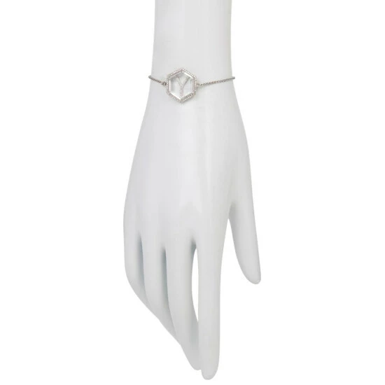 Budget π Colleen Lopez Collection Colleen Lopez Diamond Initial And Quartz Adjustable Slide Bracelet Letter K 𧨠- Image 13