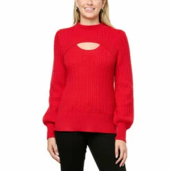 Budget ⭐ Colleen Lopez Collection Colleen Lopez Mock-Neck Sweater With Cutout Detail Black ❤️