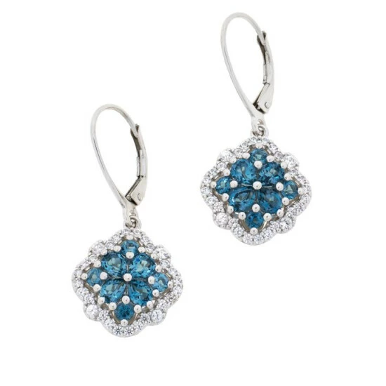 Hot Sale ๐คฉ Colleen Lopez Collection Colleen Lopez Vintage-Style Gemstone Dangle Earrings London Blue Topaz ๐งจ - Image 3