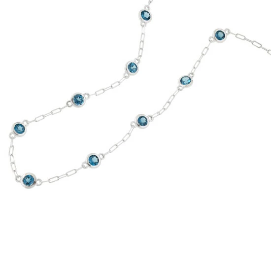 Best reviews of π― Colleen Lopez Collection Colleen Lopez Gemstone Station Layering Necklace London Blue Topaz π