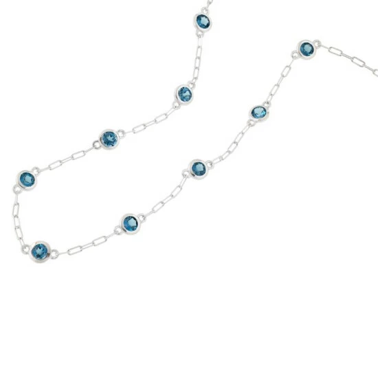 Best reviews of π― Colleen Lopez Collection Colleen Lopez Gemstone Station Layering Necklace London Blue Topaz π - Image 3