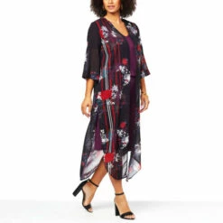 Brand new ๐ Colleen Lopez Collection Colleen Lopez Printed Woven Duster Cardigan Gibraltar Sea Watercolor ๐ฏ