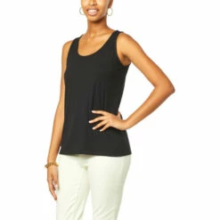 Best deal 🔔 Colleen Lopez Collection Colleen Lopez Vertical Ribbed Knit Tank Off White 😉