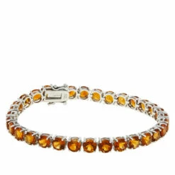 Hot Sale 🥰 Colleen Lopez Collection Colleen Lopez Madeira Citrine Tennis Bracelet Gold-plated 🛒