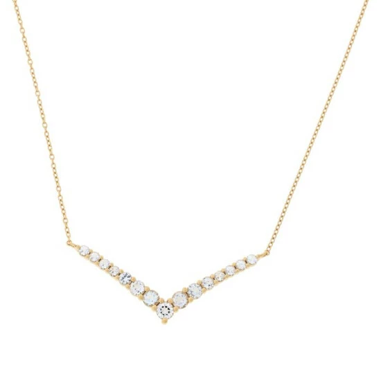 New 🔔 Colleen Lopez Collection Colleen Lopez Graduated Gemstone Chevron Necklace Tanzanite 😉 - Image 6