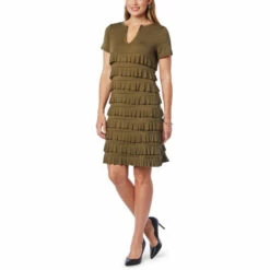 Discount 👍 Colleen Lopez Collection Colleen Lopez Empire 👗 Dress With Ruffle Tiers Bright Purple 👏